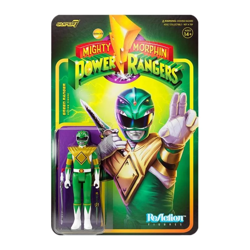 SUPER7 Power Rangers ReAction Action Figure - Green Ranger