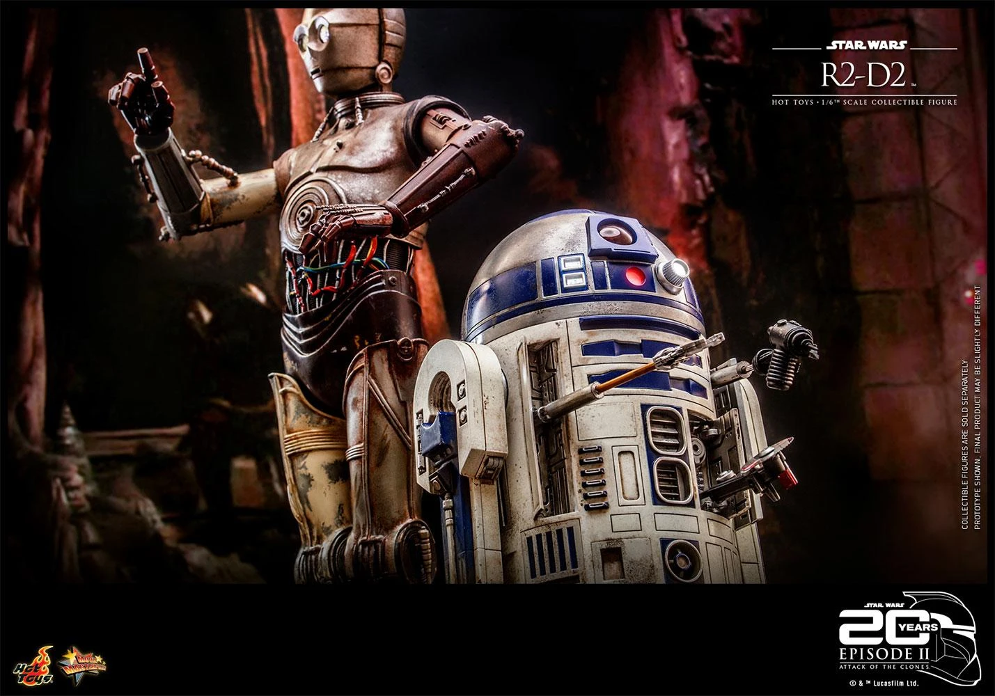 *PRE-ORDER R2-D2 - Star Wars Attack Of The Clones 20th Anniversary Sideshow Hot Toys 1/6 Scale Action Figure - Image 9