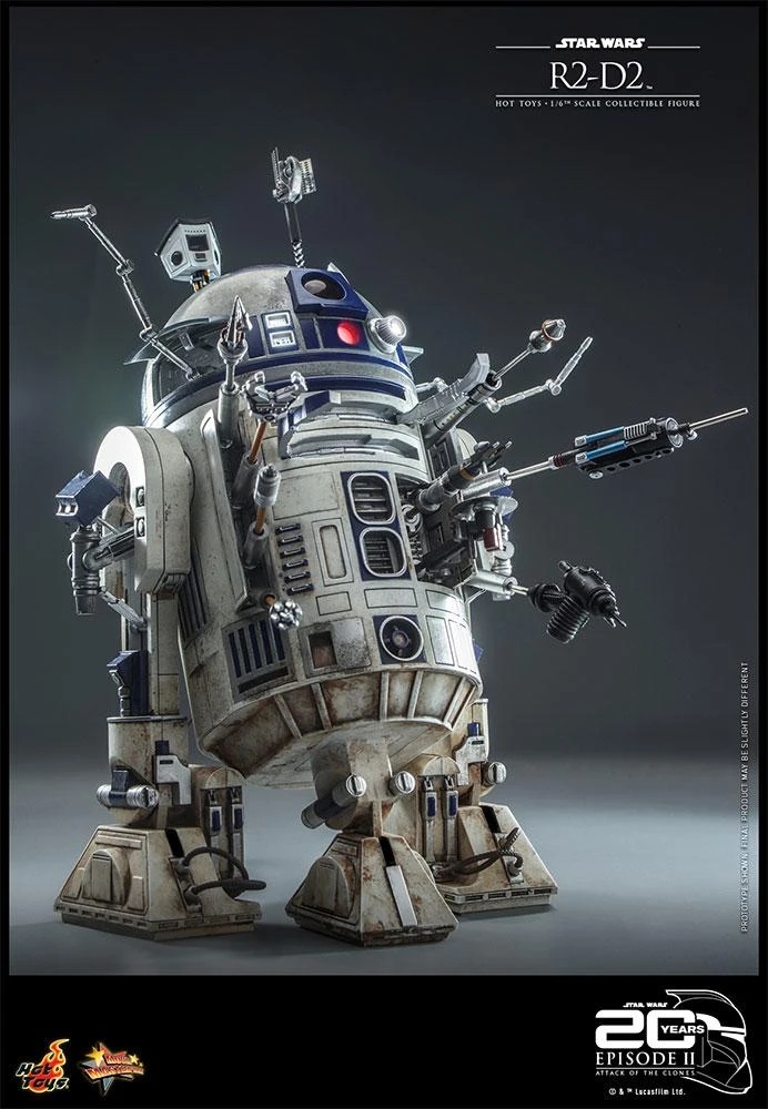 *PRE-ORDER R2-D2 - Star Wars Attack Of The Clones 20th Anniversary Sideshow Hot Toys 1/6 Scale Action Figure - Image 4