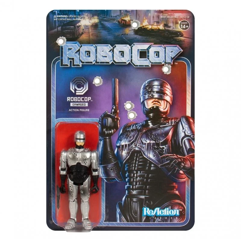 SUPER7 Robocop ReAction Action Figure - Battle Damaged Robocop (non-mint)