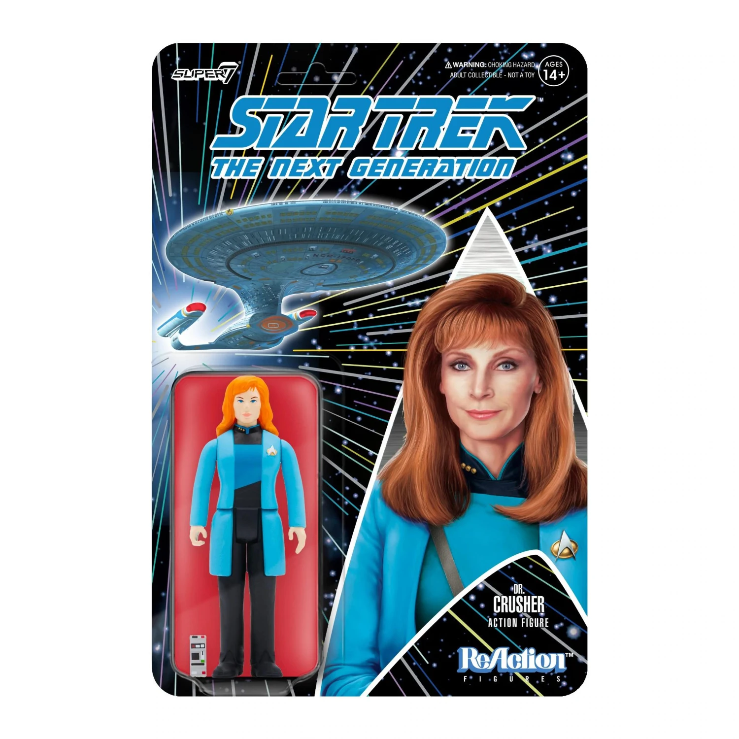 SUPER7 Star Trek: The Next Generation ReAction Action Figure Wave 2 - Dr. Crusher