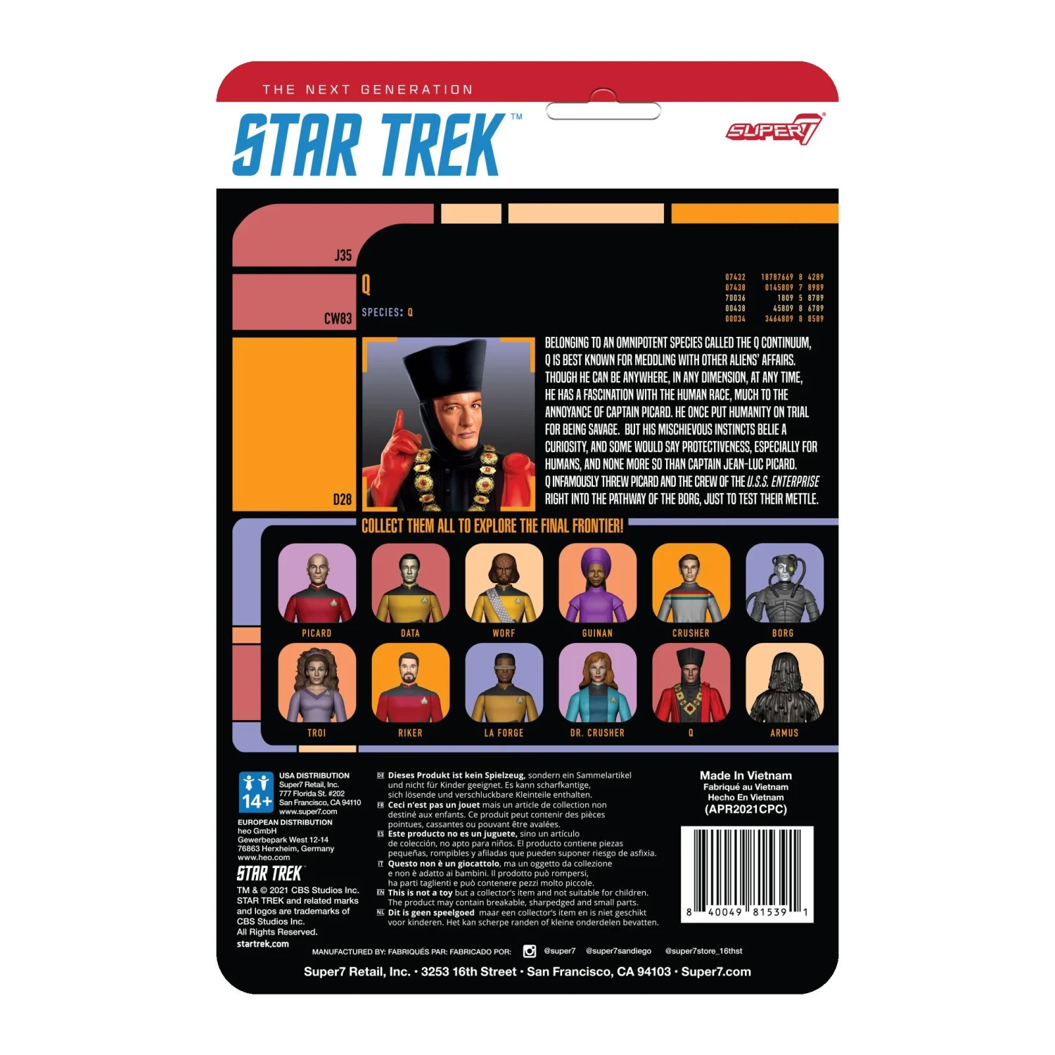 SUPER7 Star Trek: The Next Generation ReAction Action Figure Wave 2 - Q - Image 3