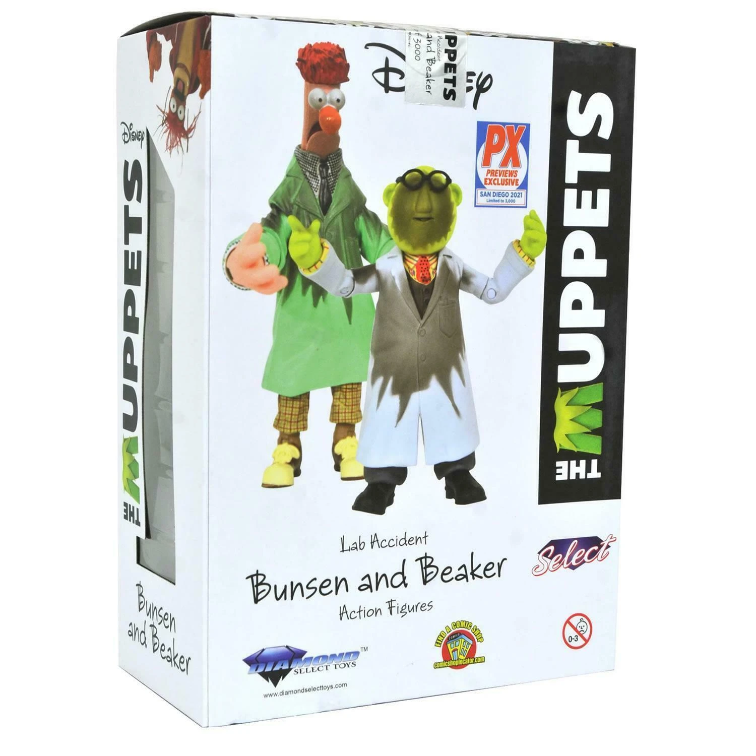Diamond Select The Muppets Action Figure Box Set Lab Accident Bunsen & Beaker SDCC 2021 Previews Exclusive - Image 4