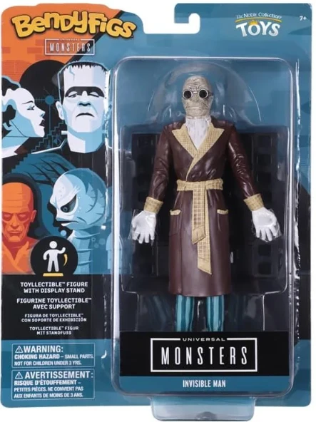 Noble Collection Universal Monsters Bendyfigs Action Figure - Invisible Man
