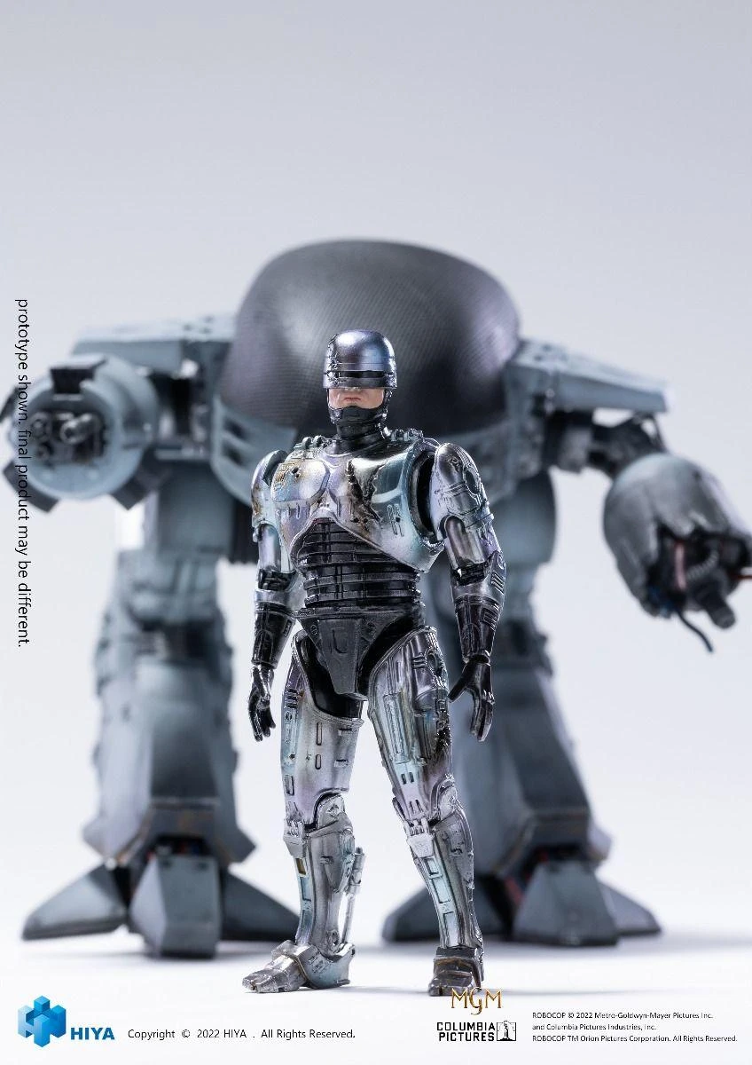 HIYA Toys SDCC 2022 RoboCop 1:18 Scale Action Figures - RoboCop Vs ED-209 Twin Pack - Image 2