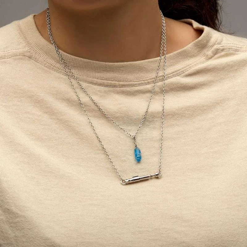 STAR WARS Kenobi - Obi-Wan Lightsaber Hilt Pendant Necklace Twin Set - Image 4