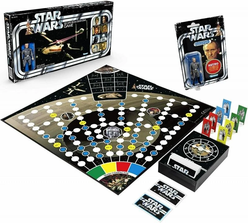 Hasbro Star Wars Retro Action Figure Board Game - Death Star Escape With Grand Moff Tarkin Action Figure