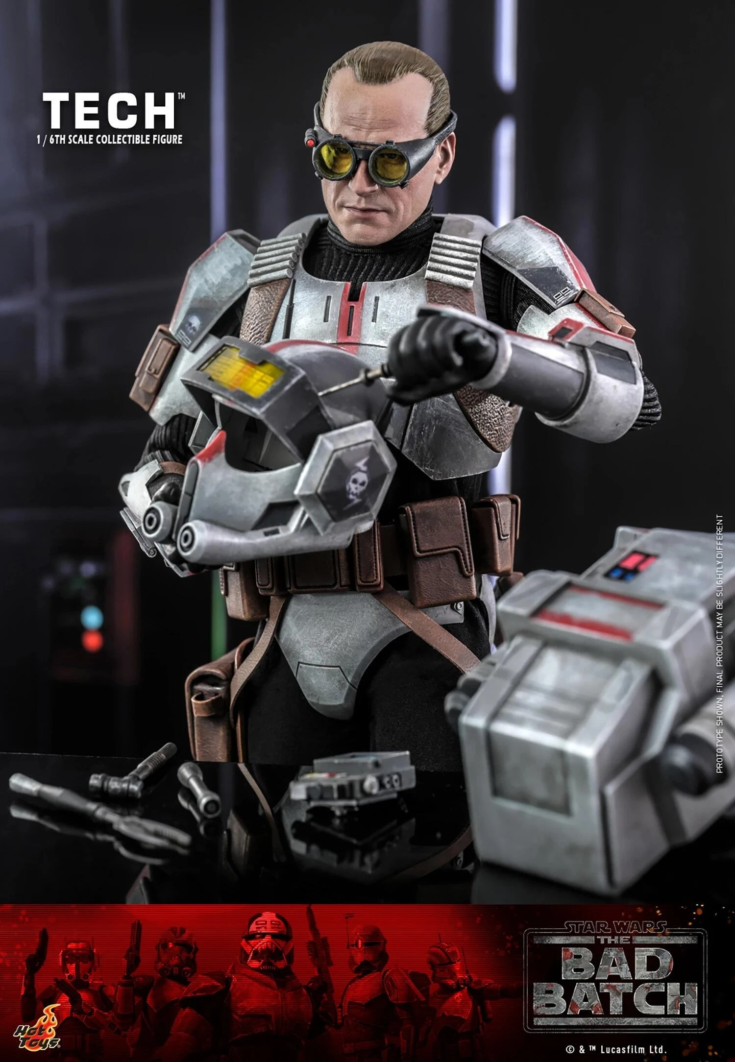 *PRE-ORDER Tech - Star Wars: The Bad Batch Hot Toys Collectibles 1/6 Scale Action Figure - Image 3