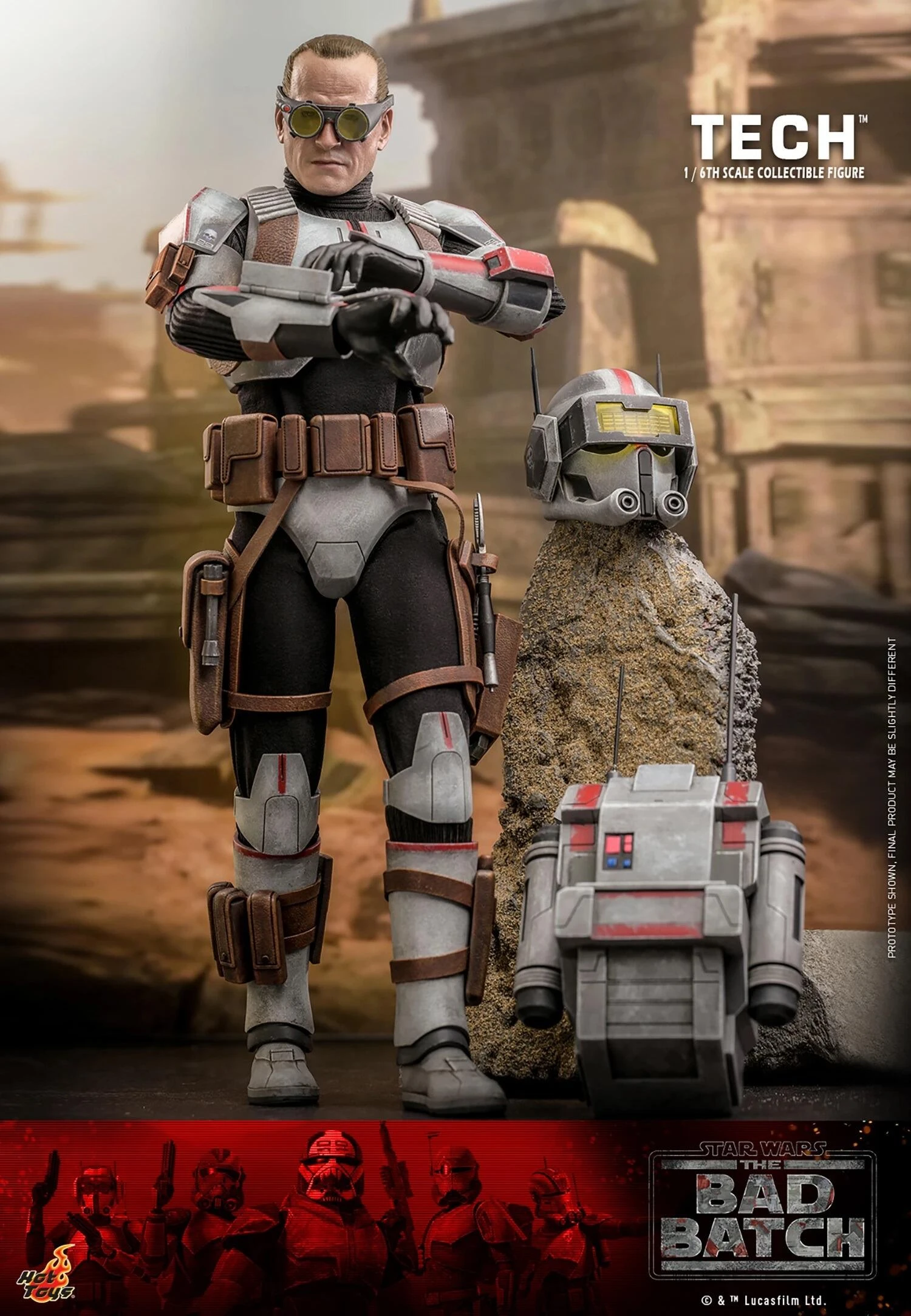 *PRE-ORDER Tech - Star Wars: The Bad Batch Hot Toys Collectibles 1/6 Scale Action Figure - Image 6