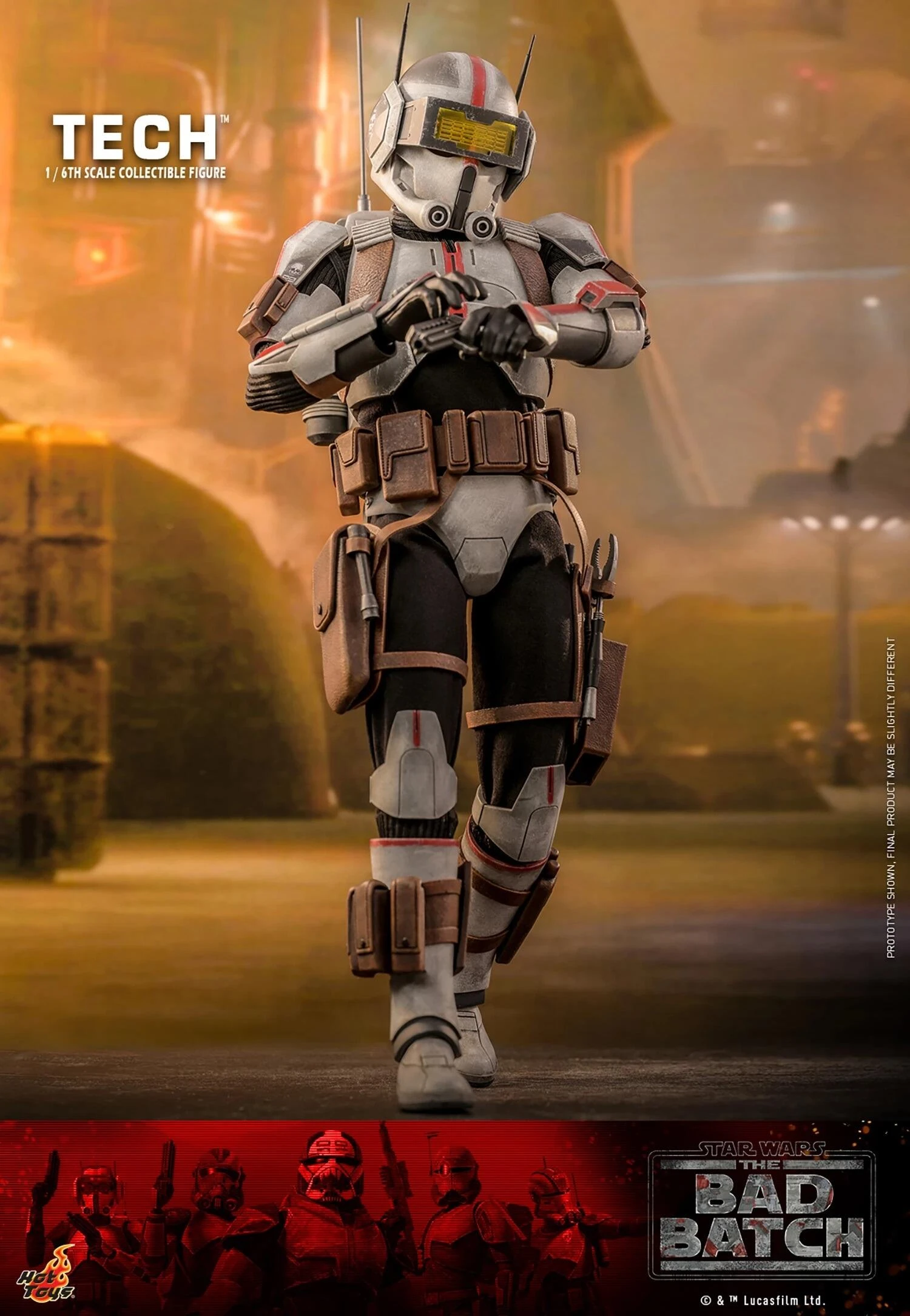 *PRE-ORDER Tech - Star Wars: The Bad Batch Hot Toys Collectibles 1/6 Scale Action Figure - Image 7