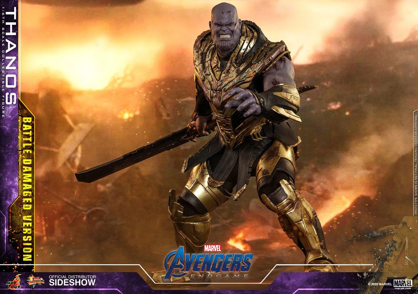 Thanos (Battle Damaged) - Marvel Avengers: Endgame Hot Toys Collectibles 1/6 Scale Action Figure - Image 10
