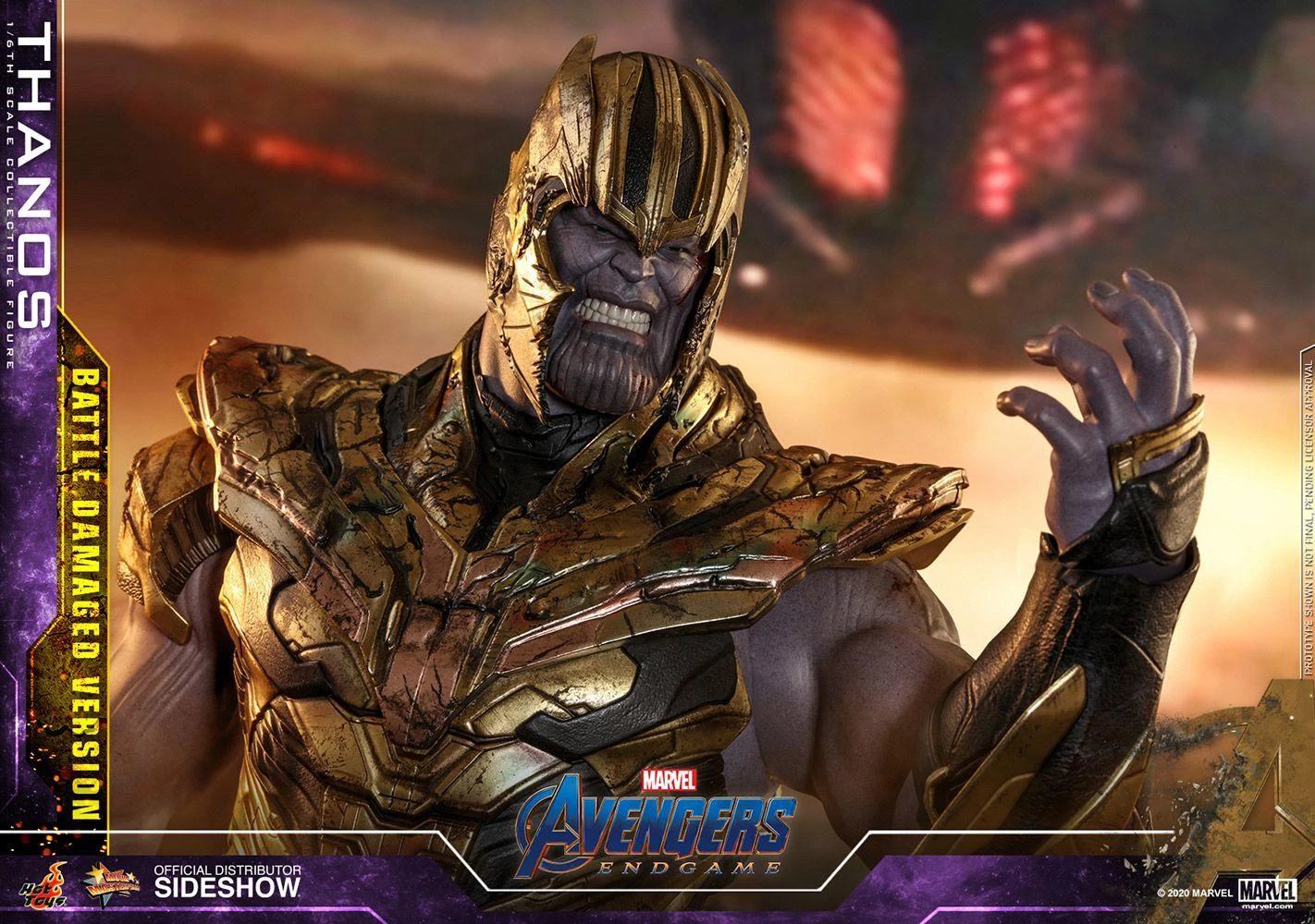 Thanos (Battle Damaged) - Marvel Avengers: Endgame Hot Toys Collectibles 1/6 Scale Action Figure - Image 9