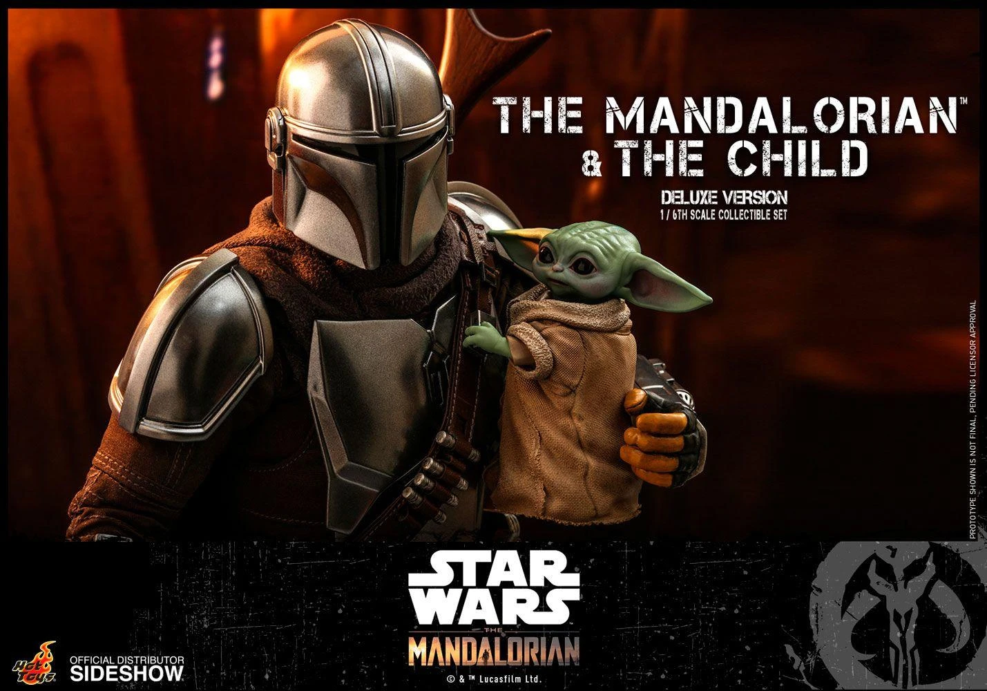 The Mandalorian And The Child (Deluxe) Figure Set- Star Wars Hot Toys Collectibles 1/6 Scale Action Figure - Image 7