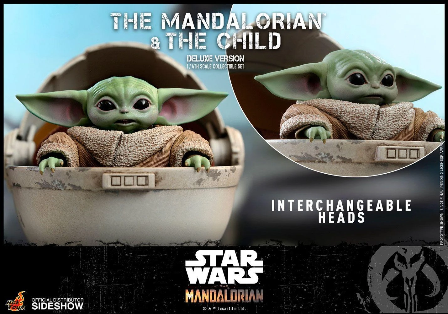 The Mandalorian And The Child (Deluxe) Figure Set- Star Wars Hot Toys Collectibles 1/6 Scale Action Figure - Image 8