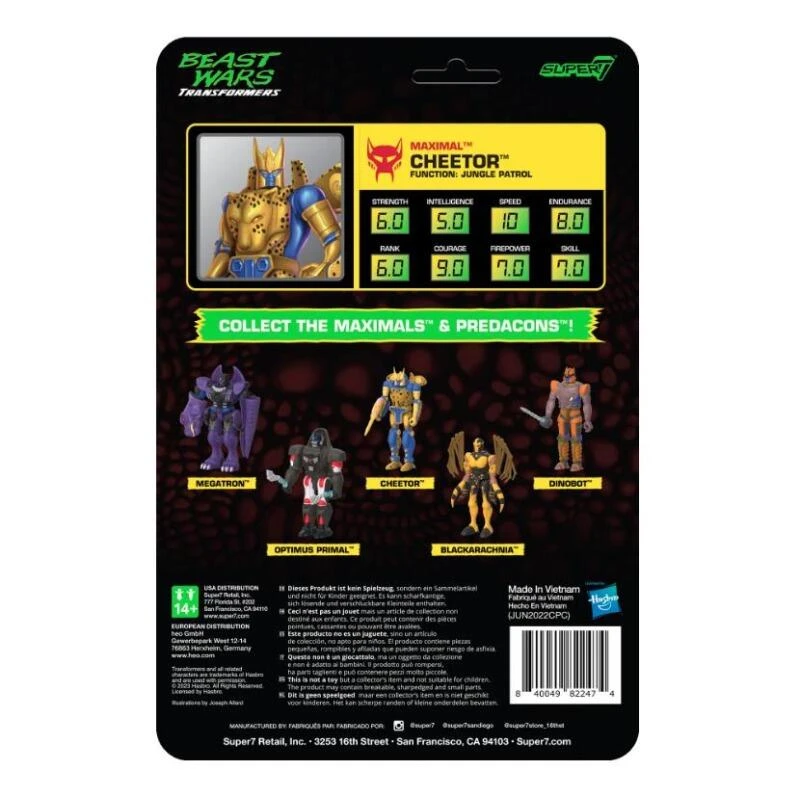 SUPER7 Transformers ReAction Action Figure Wave 7 - Beast Wars Cheetor - Image 2