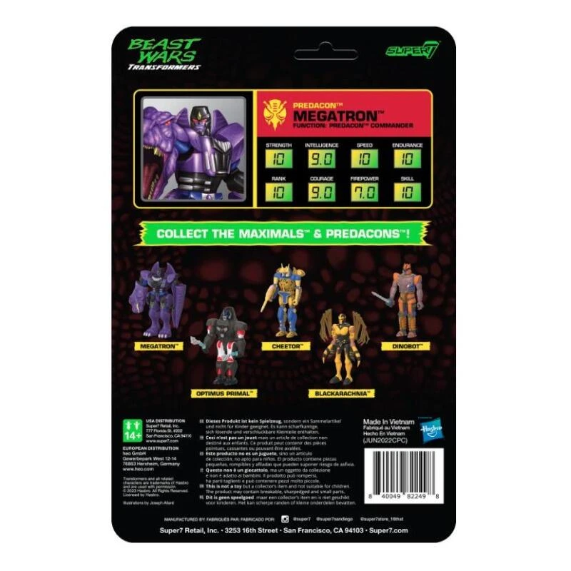 SUPER7 Transformers ReAction Action Figure Wave 7 - Beast Wars Megatron - Image 2