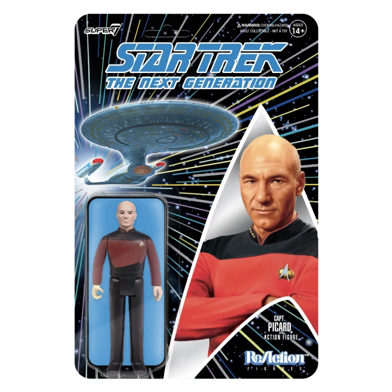 SUPER7 Star Trek: The Next Generation ReAction Action Figure Wave 1 - Captain Picard