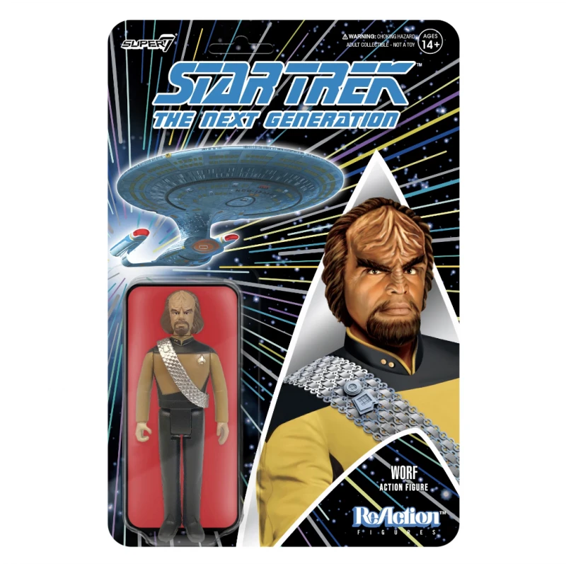 SUPER7 Star Trek: The Next Generation ReAction Action Figure Wave 1 - Worf