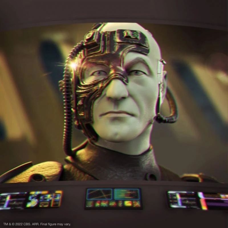 SUPER7 *PRE-ORDER Star Trek: The Next Generation ReAction Ultimates! Action Figure Wave 1 - Lucutus Of Borg - Image 5