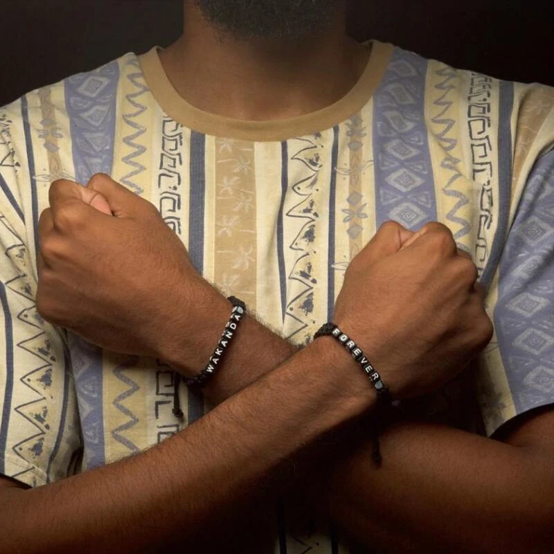 Marvel Black Panther: Wakanda Forever - Letter Block Paracord Bracelet - Image 3